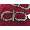 Image 2 : Pair of Vintage Unusual Horseshoe Door Hinges , Shoes are Stamped ''Pony'' 