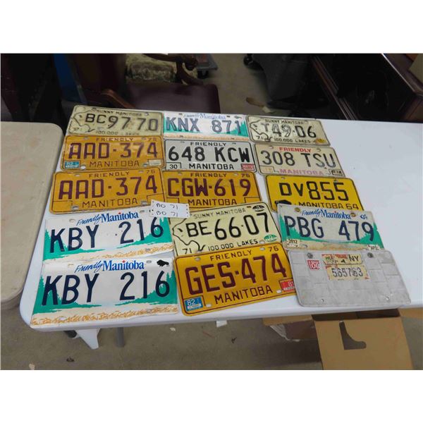 Antique Manitoba License Plate Lot (3) Sets of Matched Plates 