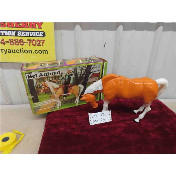 Vintage Toy Poseable Western Horse (Heavy Plastic) with Original Box 'Big Beauty'  