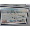 Image 2 : Vintage Roman Swiderek Print Titled ''Winnipeg in February'' Shows St. Boniface 