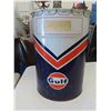 Image 1 : Vintage Gulf 5 Gallon Oil Pail with Product 