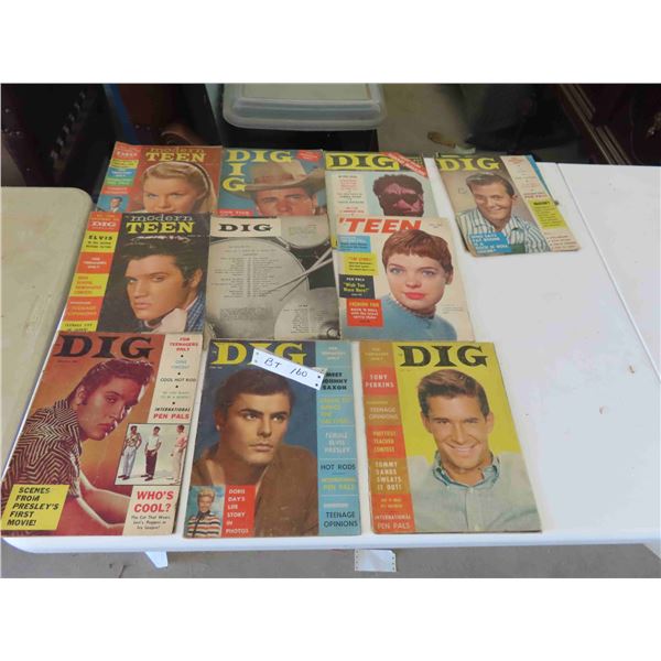 1950s Vintage Magazines : Dig , Modern Teen & Others 