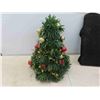 Image 2 : Decorated Christmas Tree with Lights 16'' Tall , Snowman , Penguin Display , 