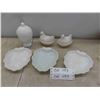 Image 1 : 2 Miniature Milk Glass Chicken Dishes , 5 Other Pieces 