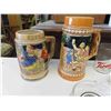 Image 2 : 2 Steins , Various Ashtrays with Advertising , Avon Elephant with Product 