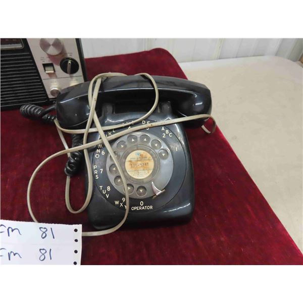 Rotary Desk Phone , Radio , Alarm Clock 
