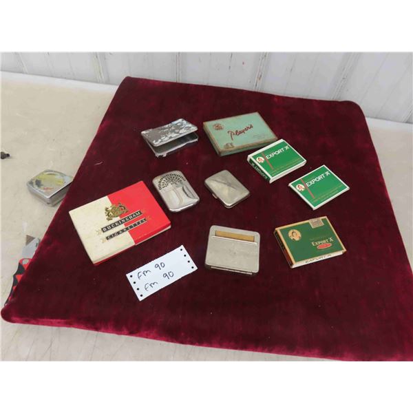 Tin and Cardboard Cigarette Packs , Cigarette Roller Machine , Cigarette Safe , Plus 