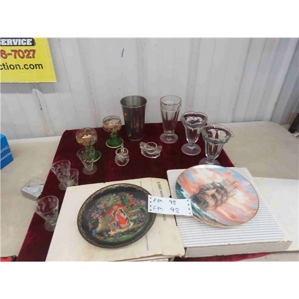 2 Collector Plates , Parfait Glasses , Vases , Plus 