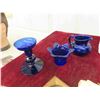 Image 5 : Bohemia Crystal Decanter , Cobalt Glass , Lighter , Plus 