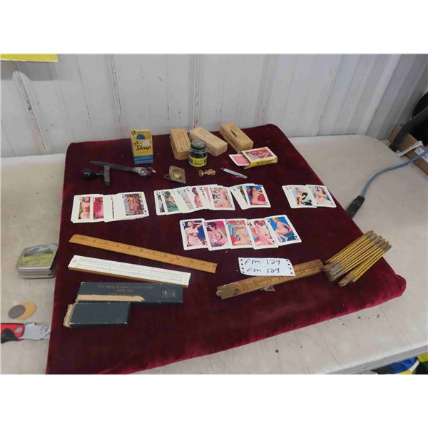 Folding Rulers , Playing Cards , Staples , Plus 