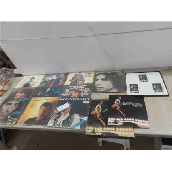 10 Records : Buddy Holly , Geo Thorogoco , Beatles , Bruce Springsteen , Elvis , Plus