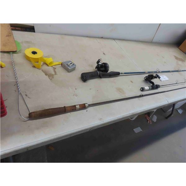 Ice Fishing Rod and Reel , Regular Fishing Rod and Reel , Vintage Rod 