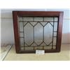 Image 1 : Vintage Window with Beveled Glass 21 3/4'' x 21 3/4'' 