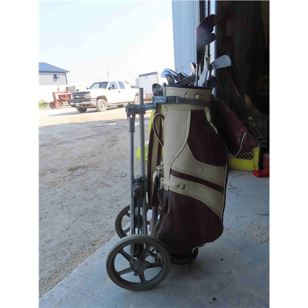 Right Handed Golf Clubs with Bag and Cart 
