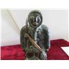Image 7 : A Wolf Original Soapstone Carving 'Seal Hunter' Native Inuit 9 3/4'' Tall