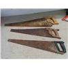 Image 4 : 3 Bow Saws , 3 Hand Saws 
