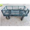 Image 6 : Metal Garden Wagon with Fold Down Sides - Handle Needs Rapair , Has 2 Flat