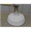 Image 3 : 1940s Vintage 16'' White Porcelain Industrial Gas Station Light Fixture 