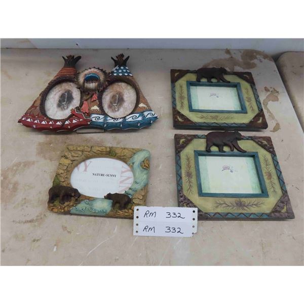 Picture Frames Native Decorative Cabin Cottage Decor - Largest Measures 11 1/4'' x 