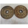 Image 5 : Vintage Weider Barbell Weight Lifting Plates (2) 35lbs , (2) 12 1/2lbs , (1) 7 1/2lbs , (3) 5lbs, 
