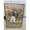 Image 1 : Vintage Gene Washington Framed Poster Minnesota Vikings 24'' x 36'' 