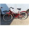 Image 10 : Ruby Red Wasaga Beach Cruiser Pedal Bike 26'' with Helmet and Dog Bungy Cord  