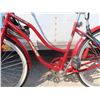 Image 7 : Ruby Red Wasaga Beach Cruiser Pedal Bike 26'' with Helmet and Dog Bungy Cord  