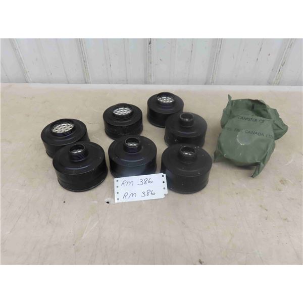 Vintage Original Military Gas Mask Canisters Filters , Field Gear 