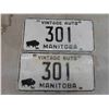 Image 2 : 4 Vintage Manitoba License Plates 