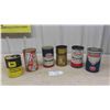 Image 1 : (6) Quart Oil Cans : Texaco , Esso , Gulf , John Deere , Royalite 