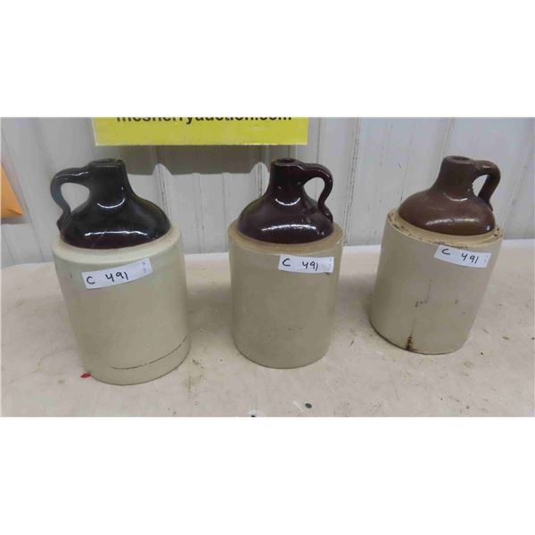 3 Stoneware Jugs 