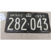 Image 2 : (5) License Plates : (1) 1957 Ontario (4) 1960s/70s 