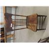 Image 2 : 2 Wood Kitchen Chairs (1) Carved Ball (1) Spindles Loose on Back Rest