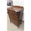 Image 2 : Walnut 4 Drawer Dresser 44'' x 28'' x 18'' 