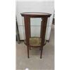 Image 1 : C.1860 Mahogany Oval China Cabinet with Curved Glass - 1 Glass 