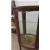 Image 3 : C.1860 Mahogany Oval China Cabinet with Curved Glass - 1 Glass 