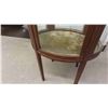 Image 6 : C.1860 Mahogany Oval China Cabinet with Curved Glass - 1 Glass 