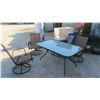 Image 1 : Patio Table 27'' x 36'' x 55'' with 4 Swivel Chairs 
