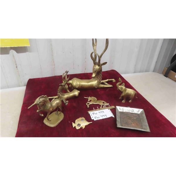 Brass Ornaments: Gazelle , Unicorn, Elephant & Others - Largest 