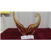 Image 2 : Blown Glass Center Piece  16'' x 9'' x 4 1/2'' - Believed to be Chalet