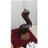 Image 2 : Alabaster Horse Book Ends , Wood Carved Pelican , Copper Deer Art , 