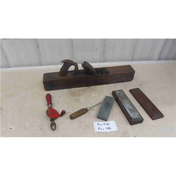 Block Planer , Sharpening Stone , Drill Press, Ice Pack 