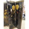 Image 2 : 4 Panel Room Divider with Inlay Design 72'' x 72'' - 1 Hinge Needs