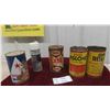 Image 1 : 5 Oil Cans : North Star , (2) Shaler Rislone Quart, Rusty Exel , GM Engine 