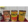 Image 2 : 5 Oil Cans : North Star , (2) Shaler Rislone Quart, Rusty Exel , GM Engine 