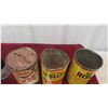 Image 3 : 5 Oil Cans : North Star , (2) Shaler Rislone Quart, Rusty Exel , GM Engine 