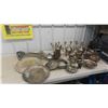 Image 1 : Silver Plated Teapot , Coffee Pot , Trays , Creamer , Sugar Bowl , Candle