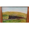 Image 3 : Framed Oil Painting of Canadian Pacific Passenger Train by Betty Bauer 19'' x 15'' 
