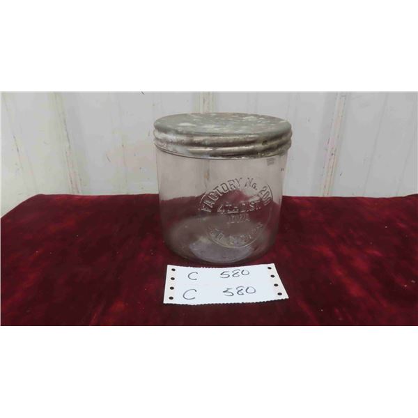Vintage Store Counter Glass Cigar Container 
