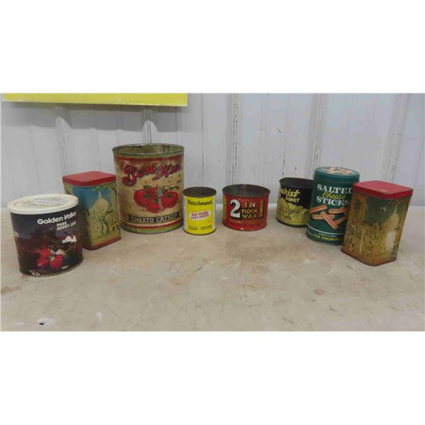 Vintage Tins : Beekist Honey , Golden Valley Jam , Fleischmanns Yeast & Others 